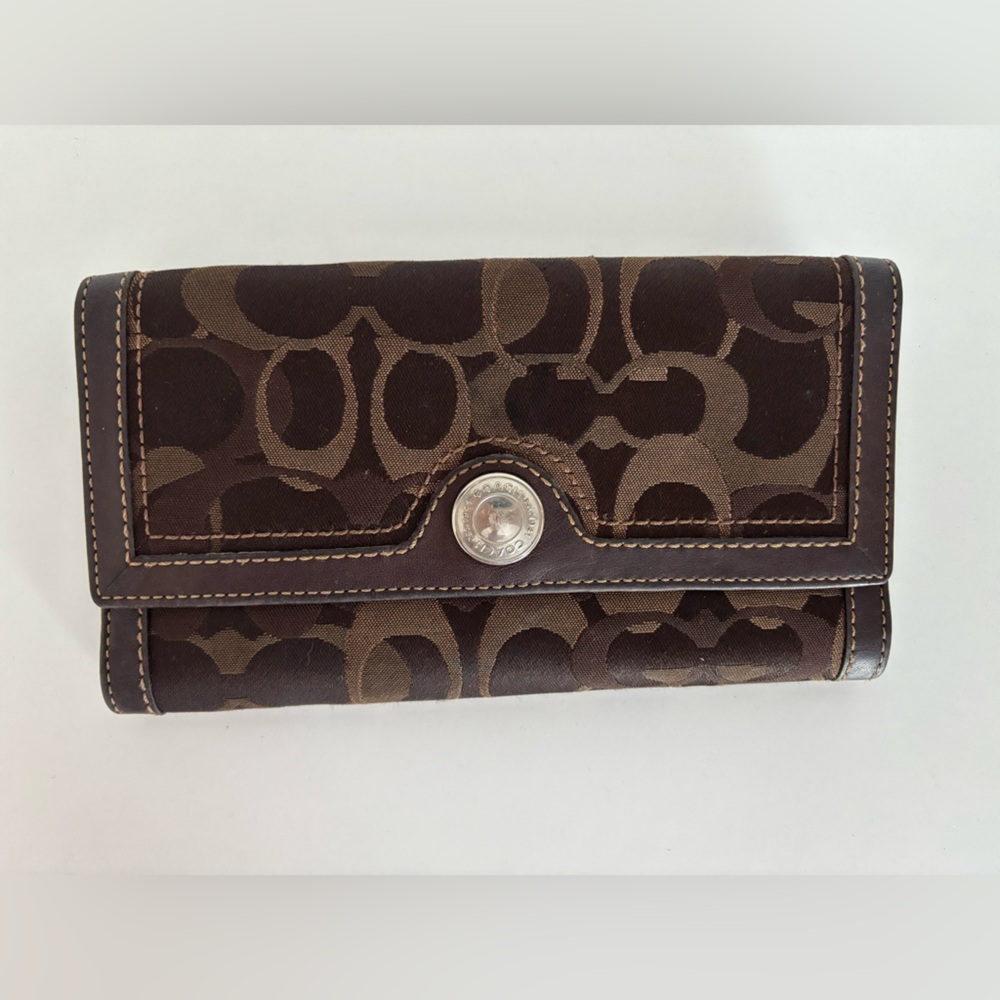 Vintage y2k Coach signature trifold wallet